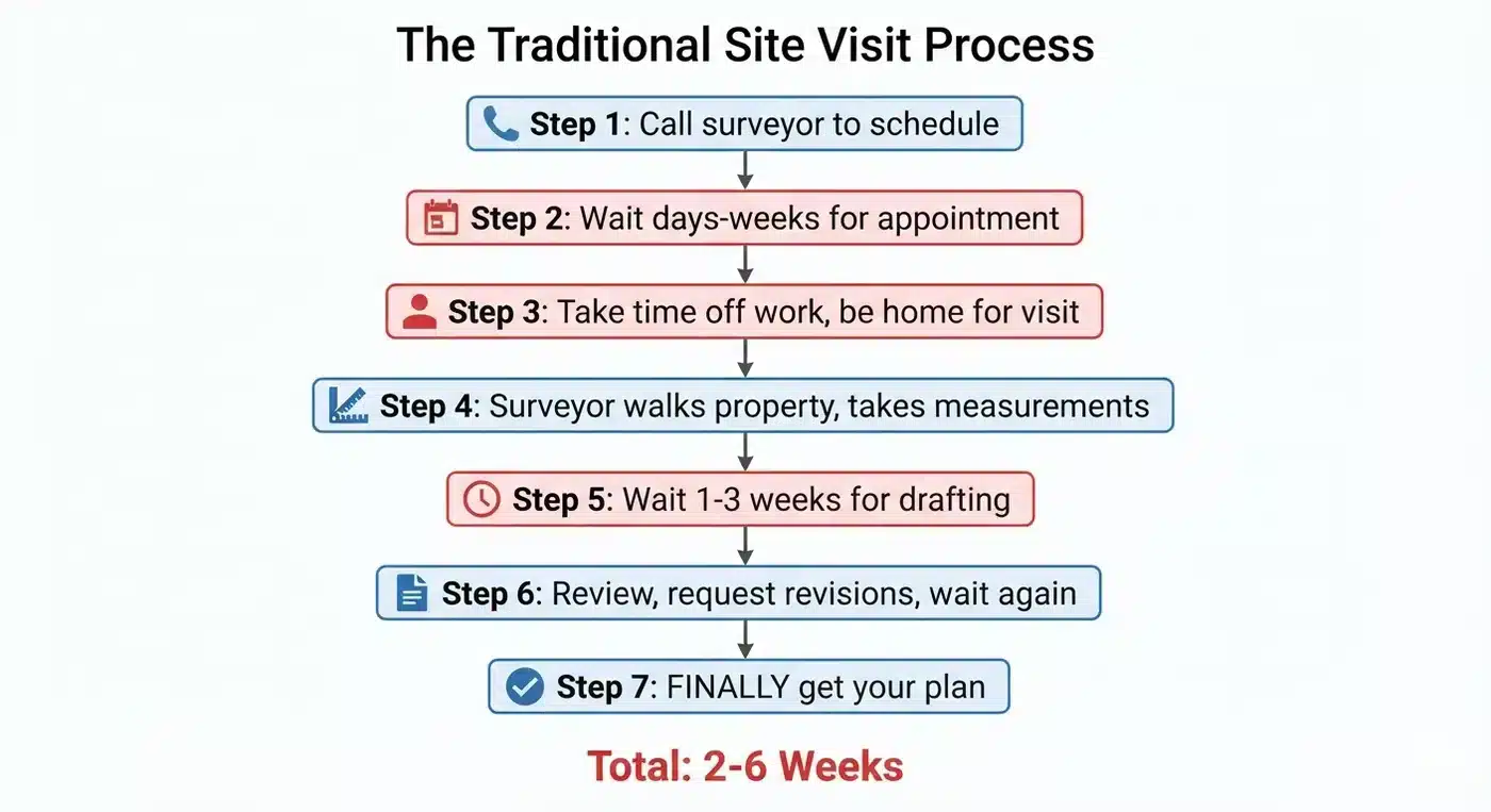 Traditional site visit process